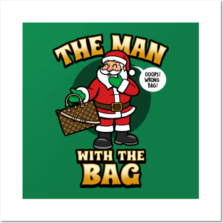 Cute Funny Santa Claus Man With The Bag Christmas Meme Posters and Art